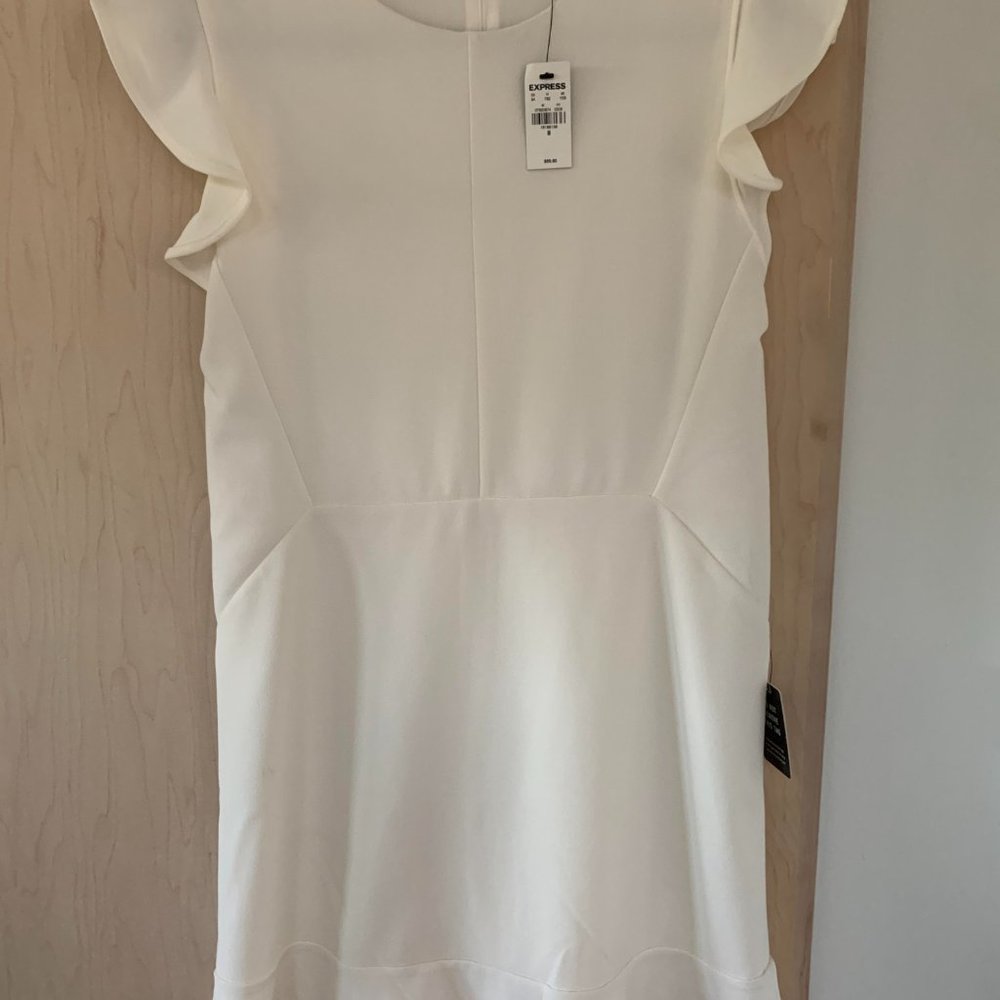 EXPRESS Winter White Classic Fit Dress